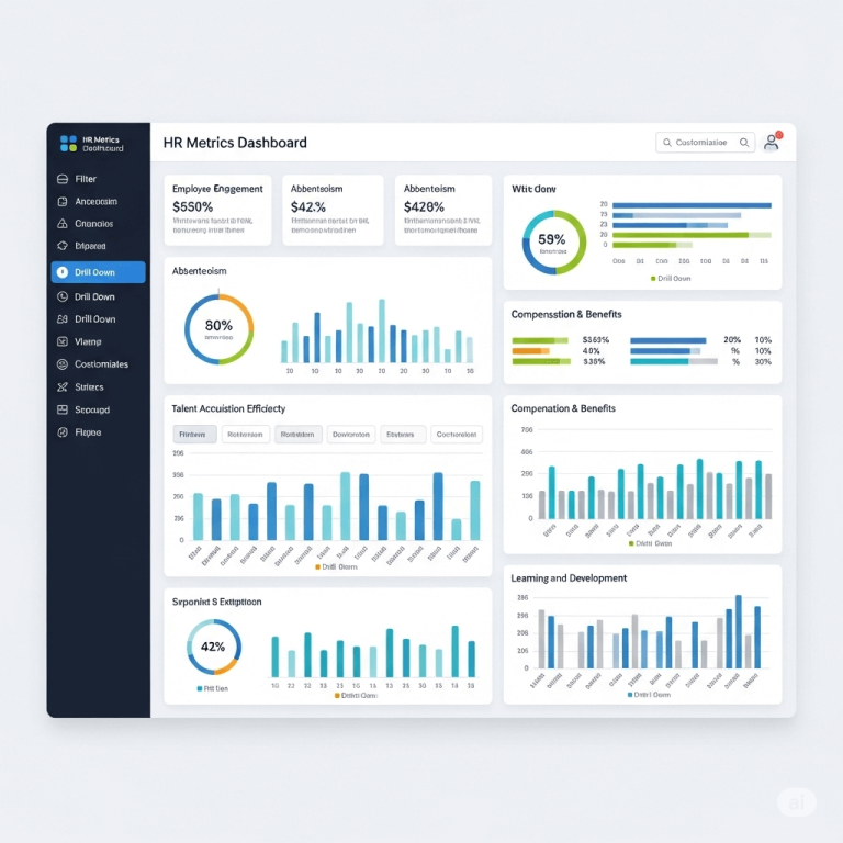 HR Metrics Dashboard Diagram