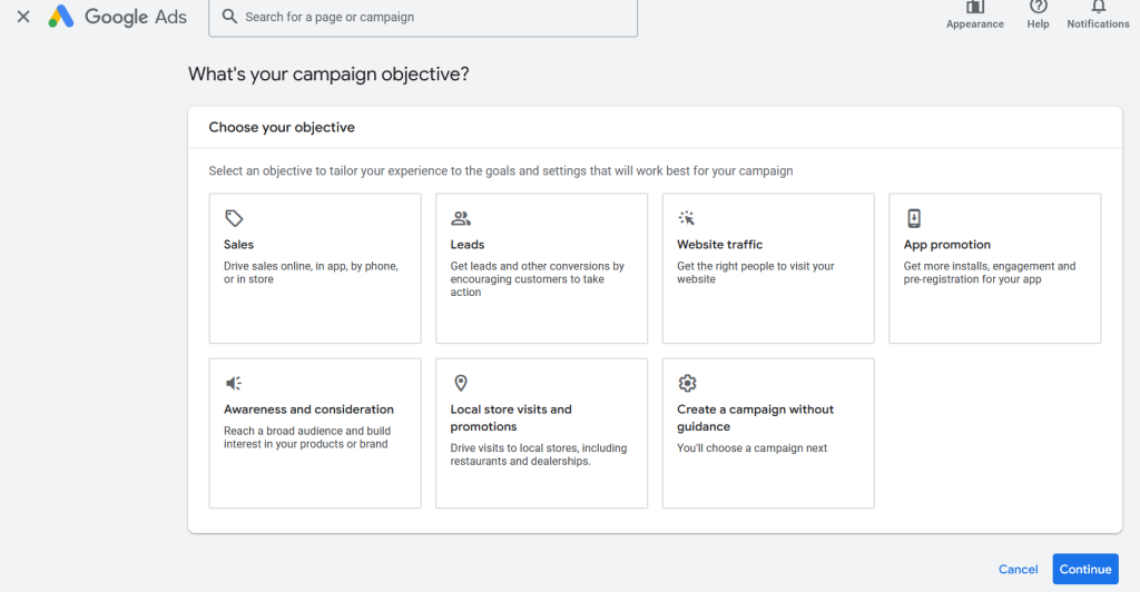 Google adwords set up